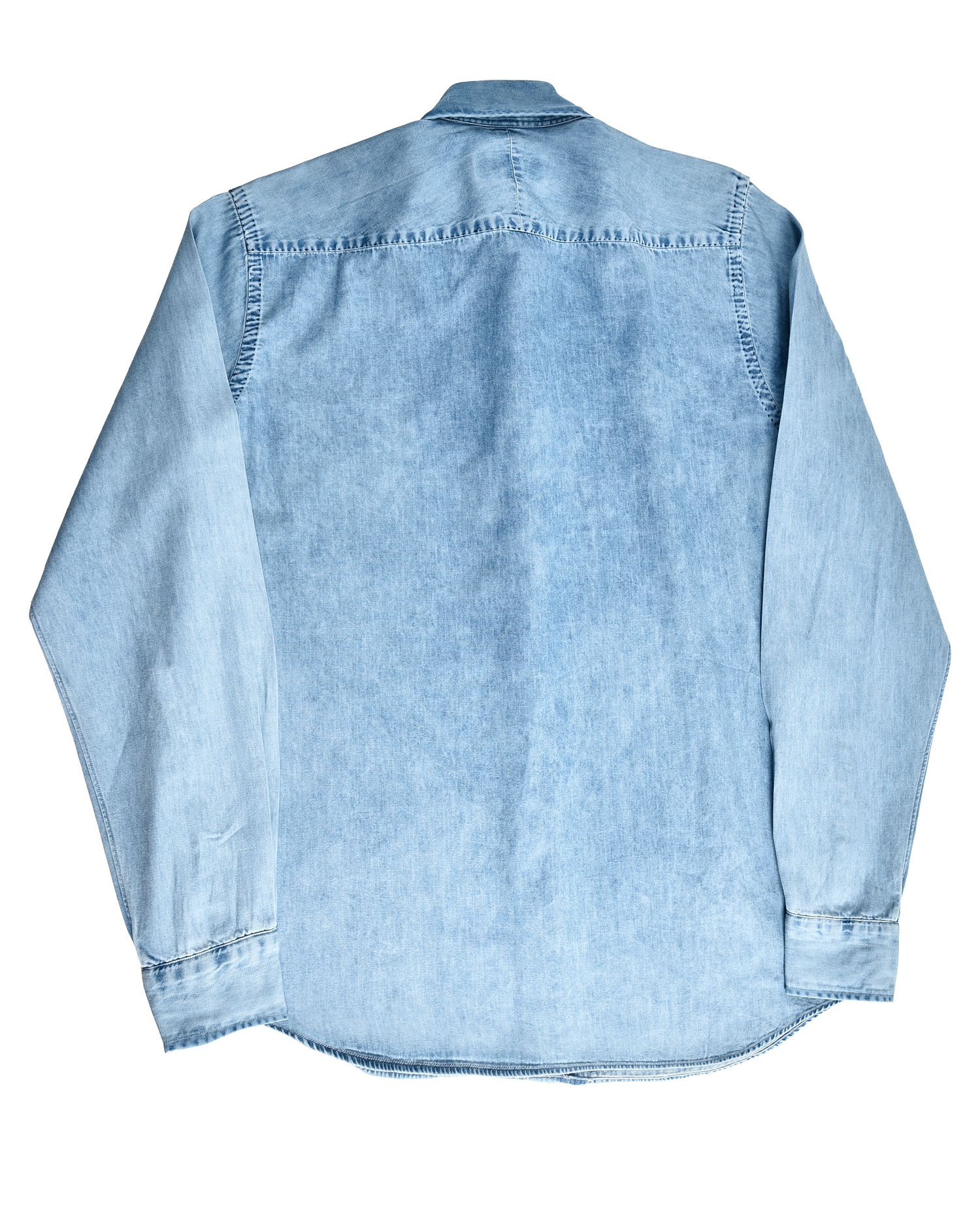 Fade Washed Light Blue Denim Chambray Shirt – Luxire Custom Fade Washed Light Blue Denim Chambray Shirt – Luxire Custom