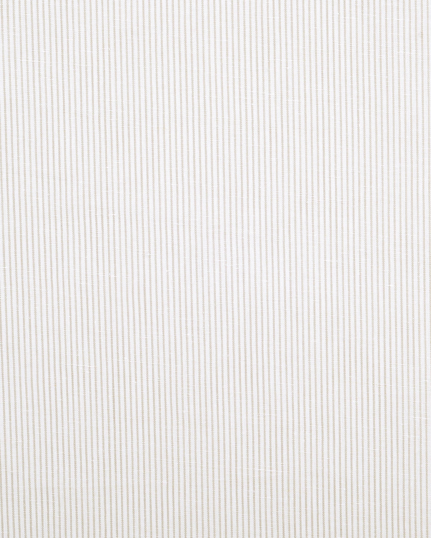 Cotton Linen: Fade Brown Dress Stripes On White