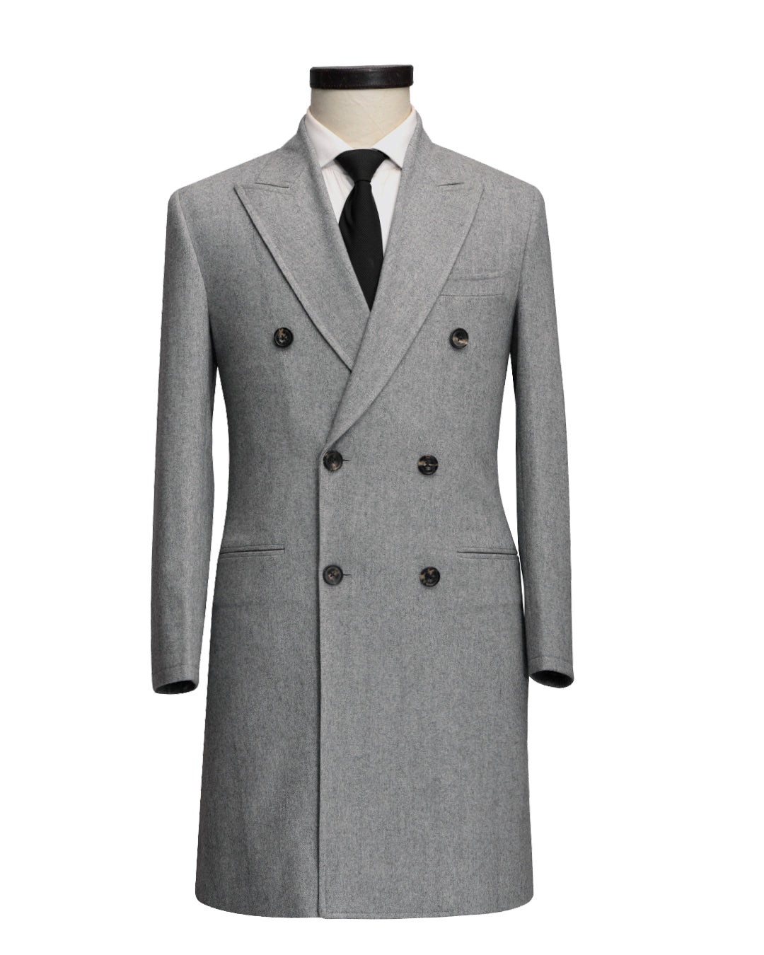 Luxire Light Grey Wool Over Coat - 1