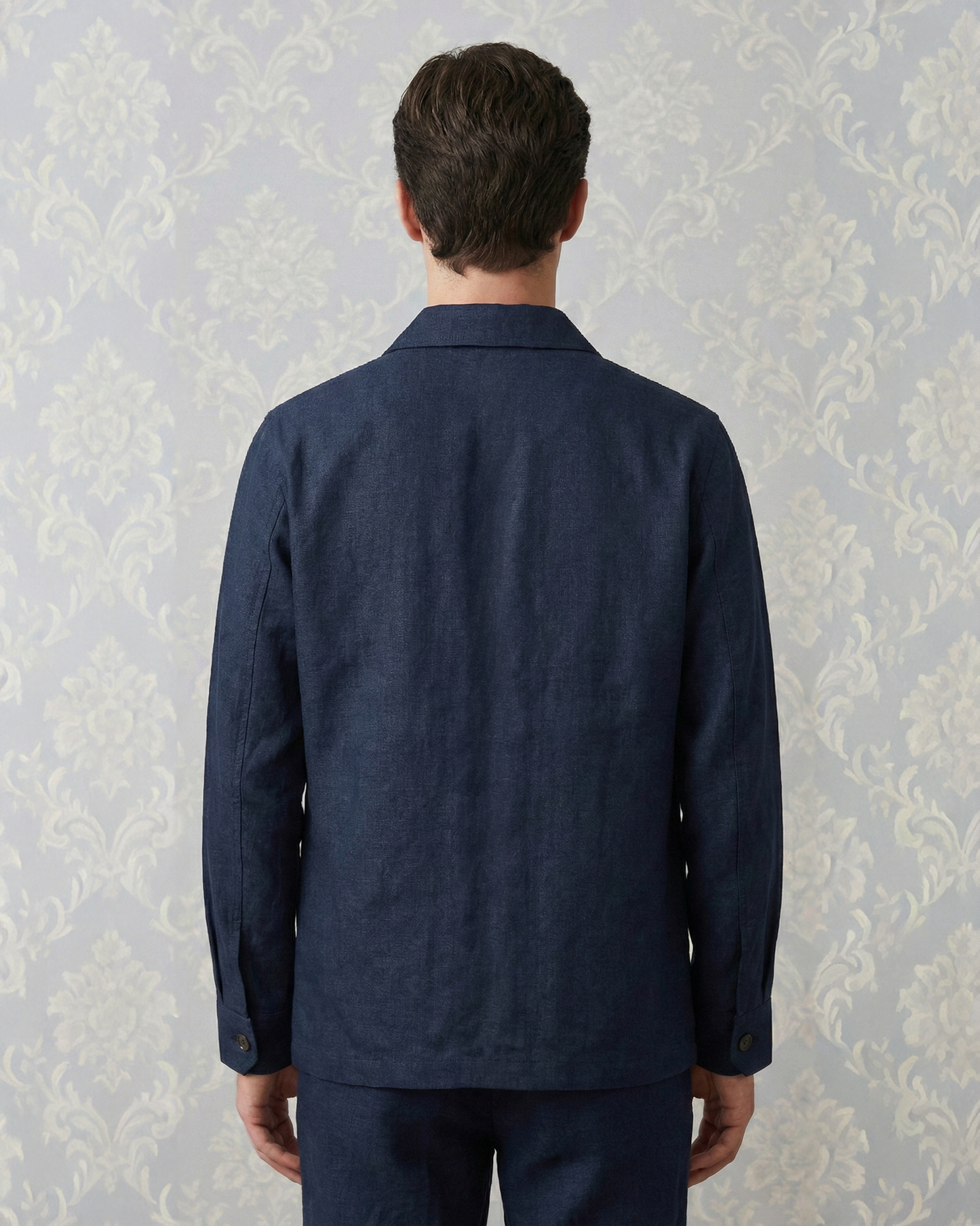 Fresco Cotton Ink Blue Shirt Jacket