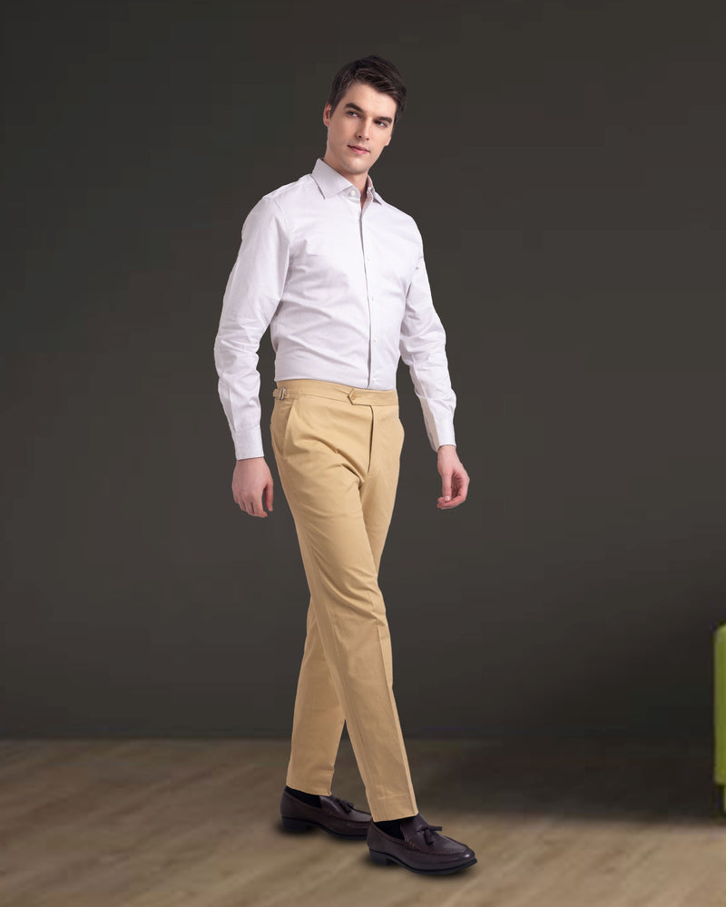 Genoa Golden Corn Custom Dress Pants for Men Luxire Custom Clothing Genoa Golden Corn Custom Dress Pants for Men Luxire Custom Clothing
