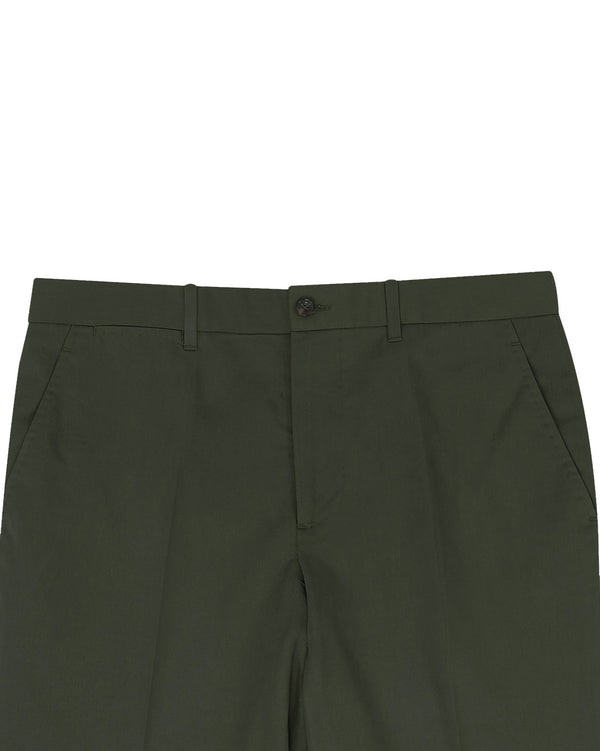 Green Cotton Dress Pant