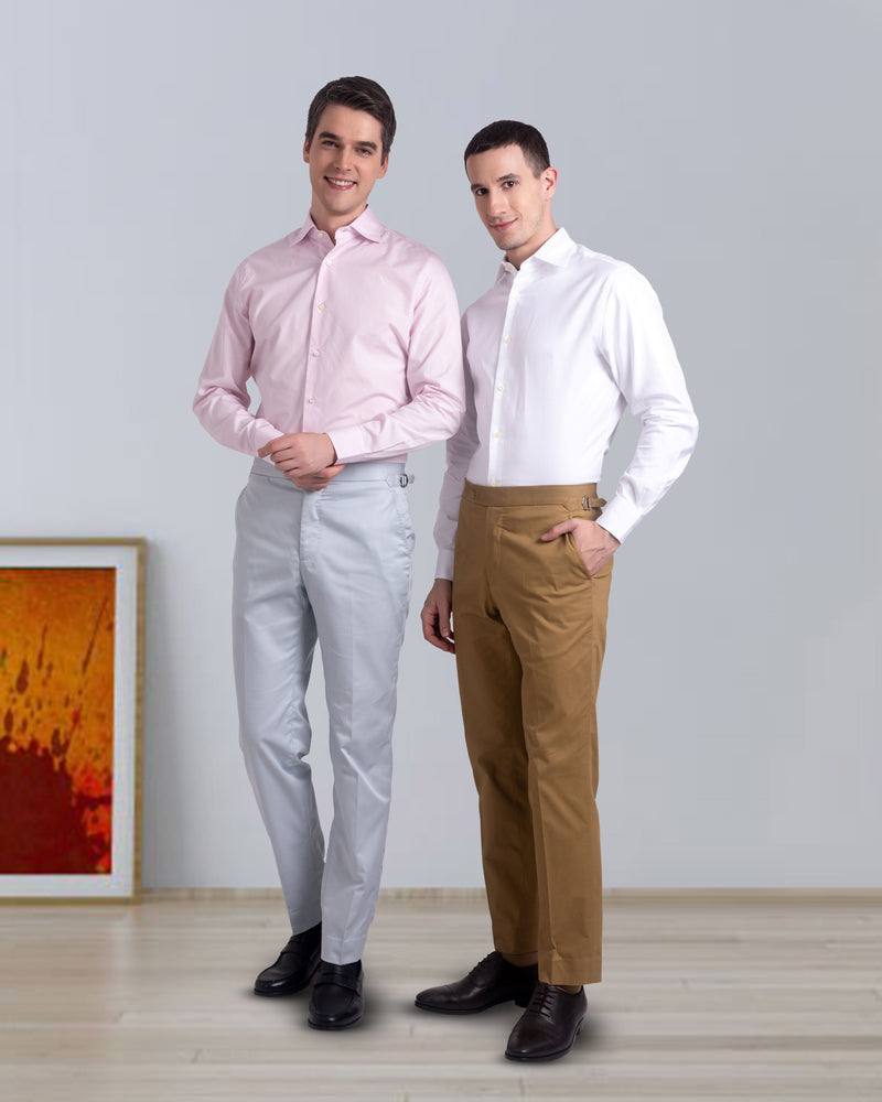 Custom Men's Grey Cotton Dress Pant – Luxire Custom Clothing Custom Men's Grey Cotton Dress Pant – Luxire Custom Clothing