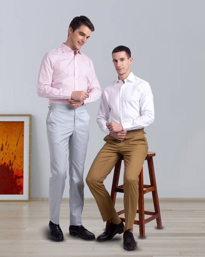 Custom Men's Grey Cotton Dress Pant Luxire Custom Clothing Custom Men's Grey Cotton Dress Pant Luxire Custom Clothing