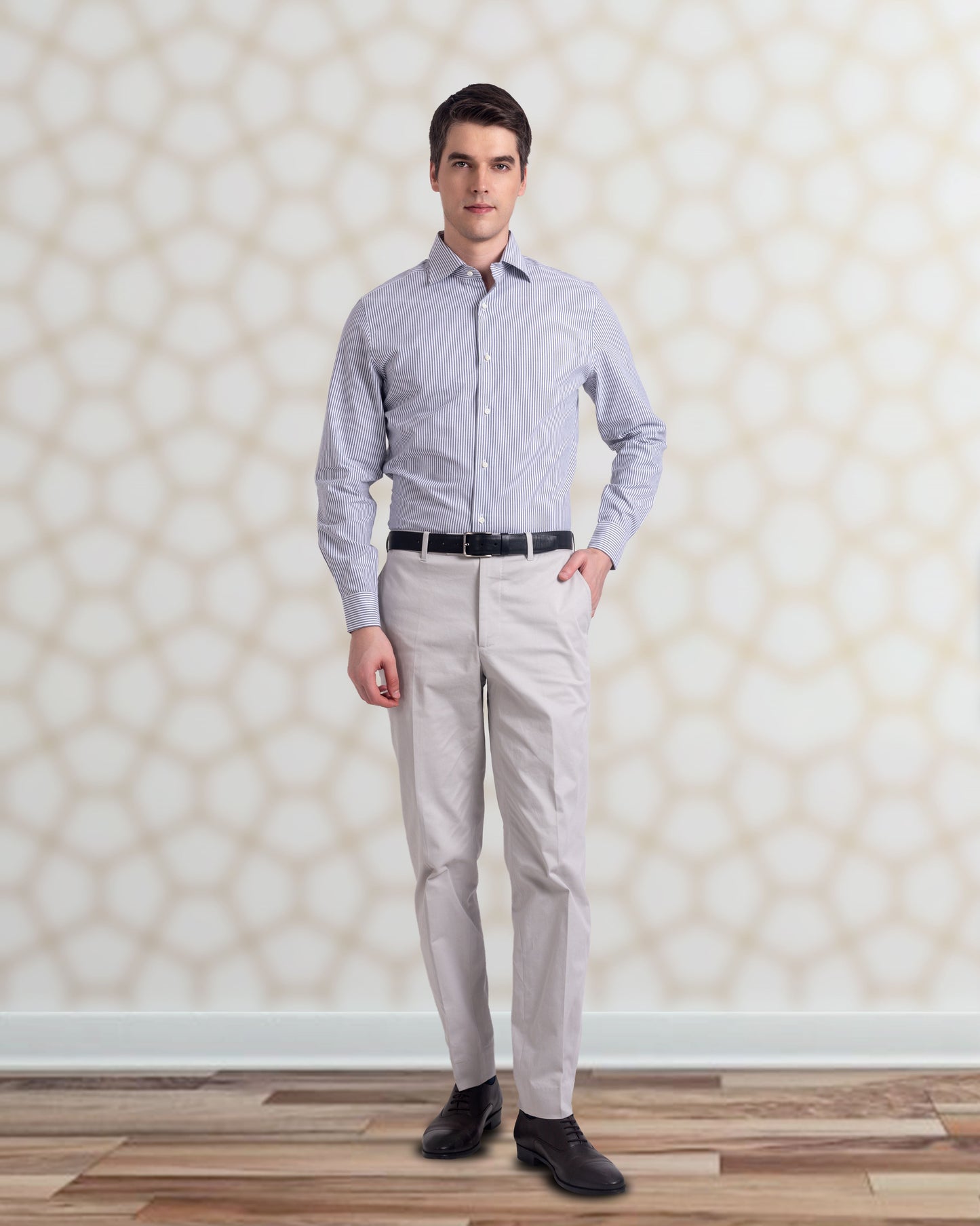 Grey University Stripes Oxford Shirt