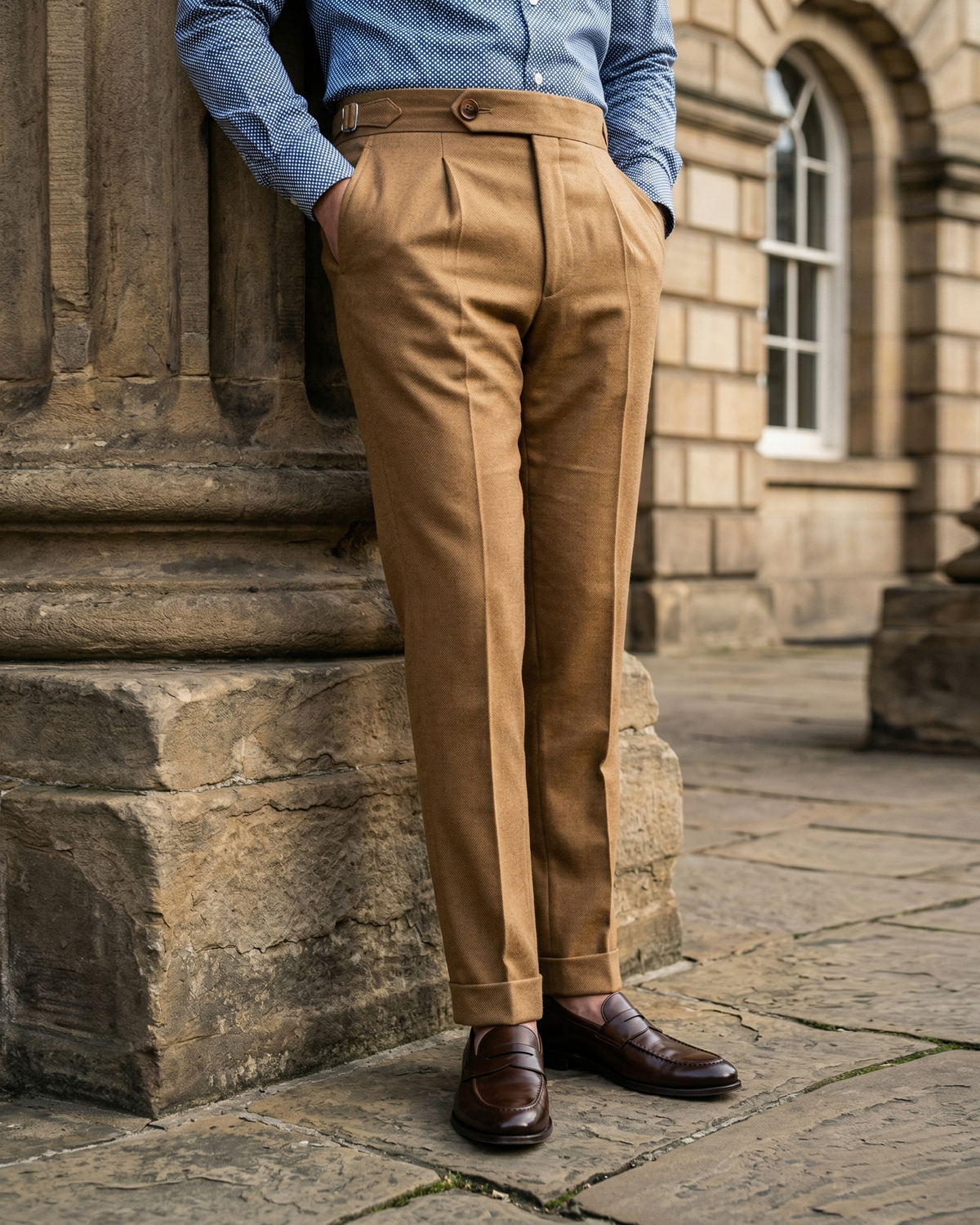 Holland Sherry Classic Worsted Flannel Tan - 1