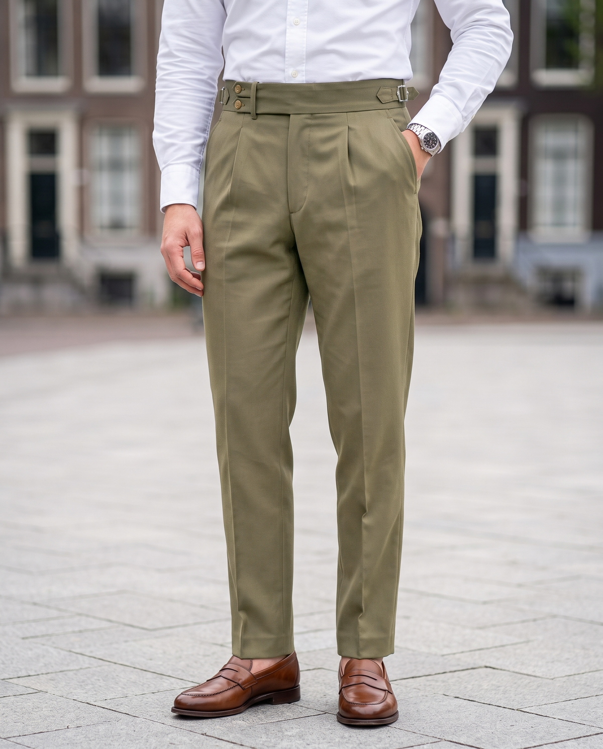 Dugdale Olive Green Pant - 1