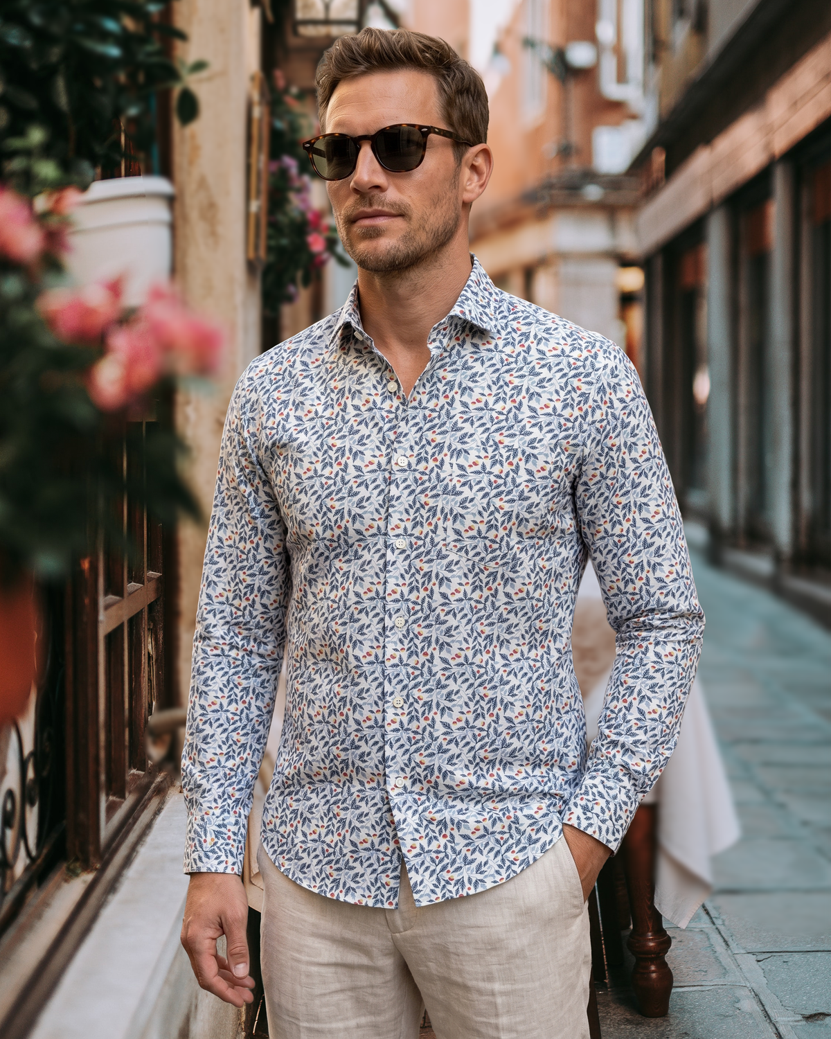 Getzner Leaf Printed Shirt - 1