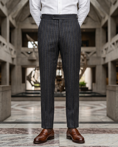 VBC Blue Yellow Alternate Stripes on Brown Pants
