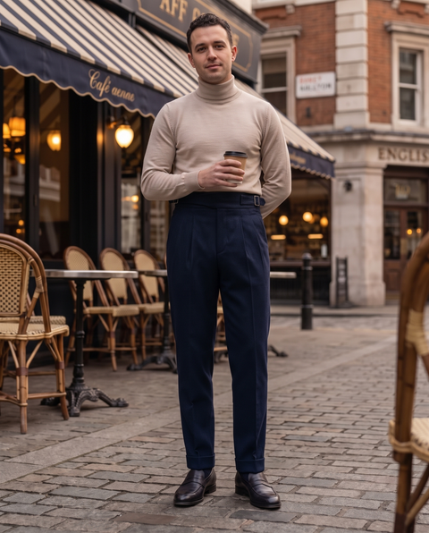 Loro Piana: Blue Mini Checks