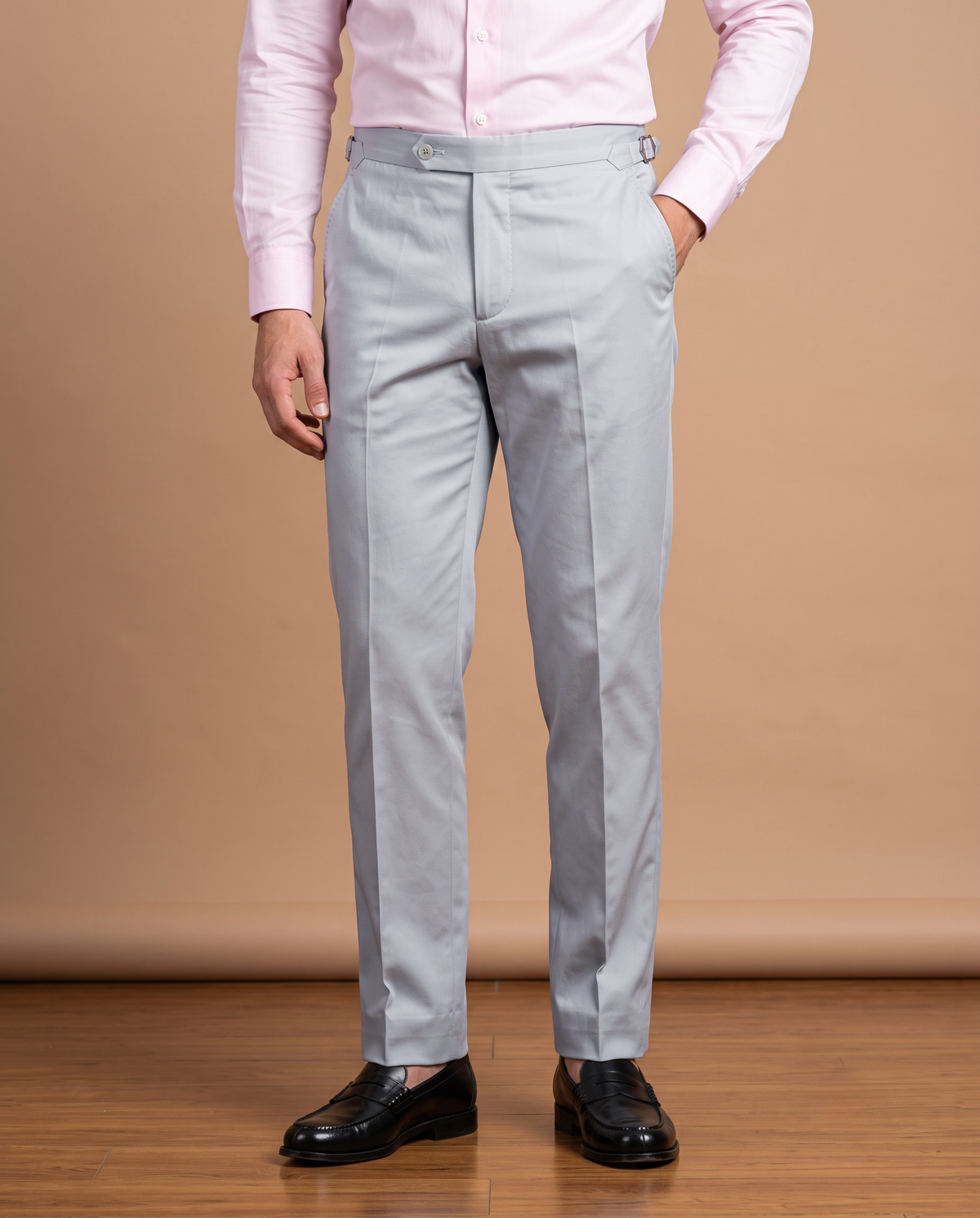 Grey Cotton Dress Pant - 1