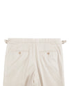 Ivory Cotton Twill Dress Pant