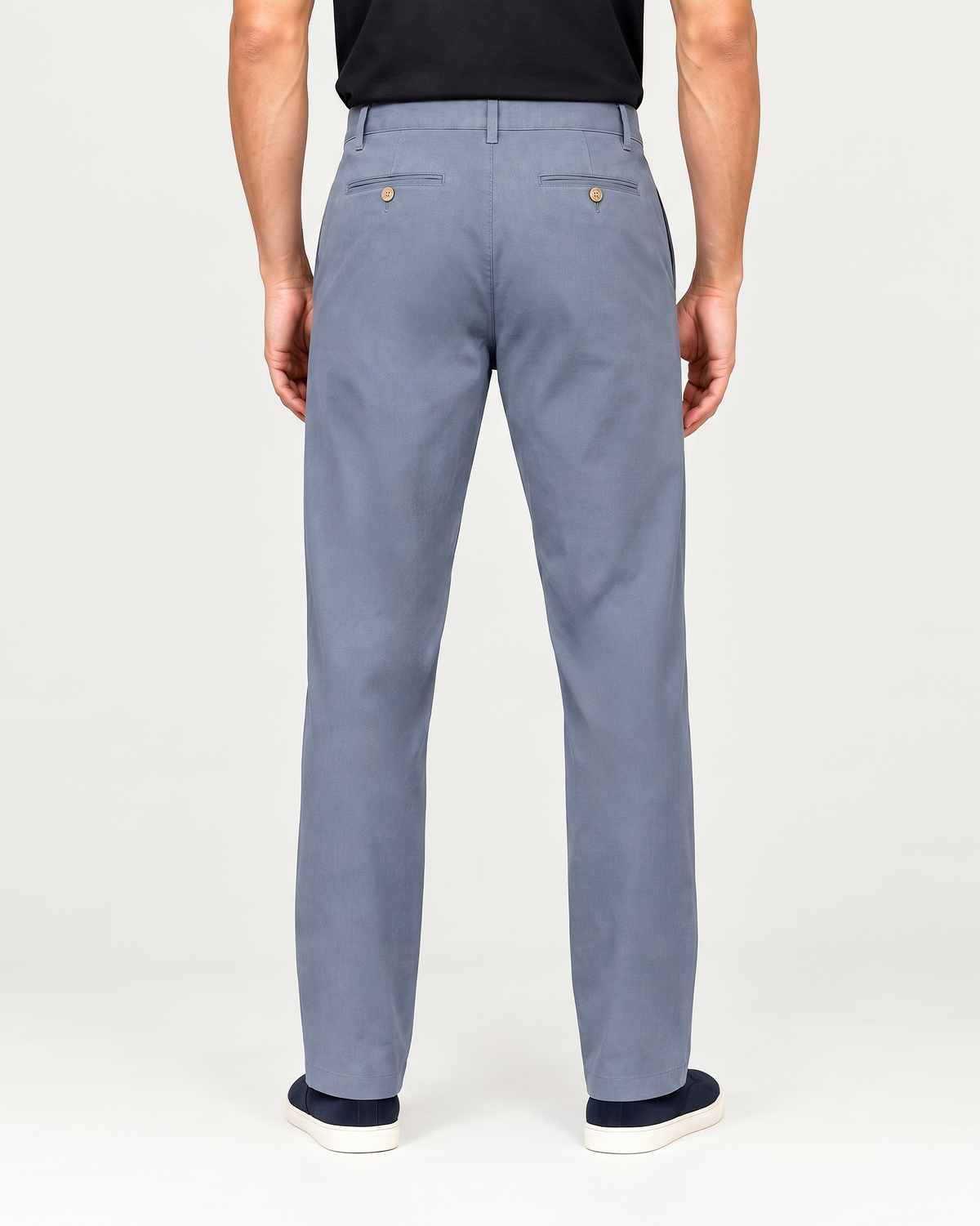 Genoa Chino Pant Soft Blue Grey - 3