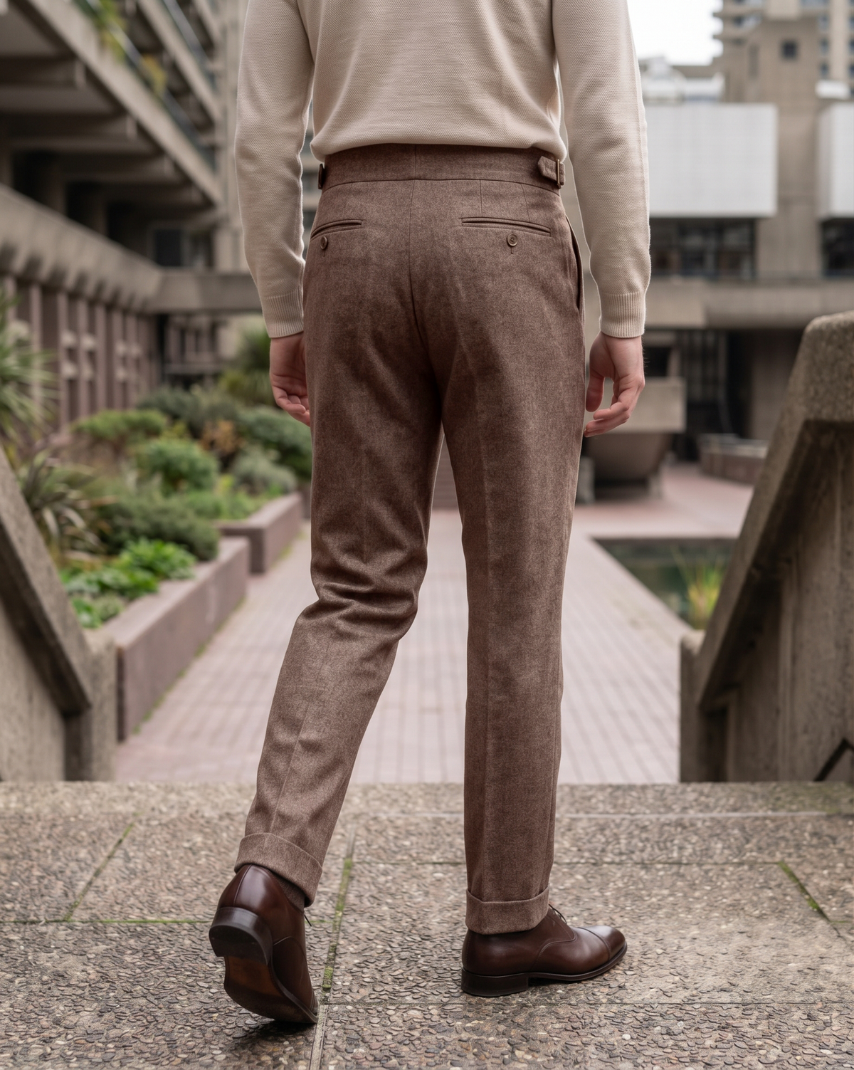 Drago 5% Cashmere 95% wool: Fawn Flannel - 3