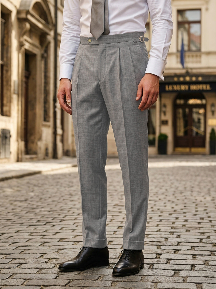 Loro Piana: Light Grey Woolen — Luxire Custom Clothing