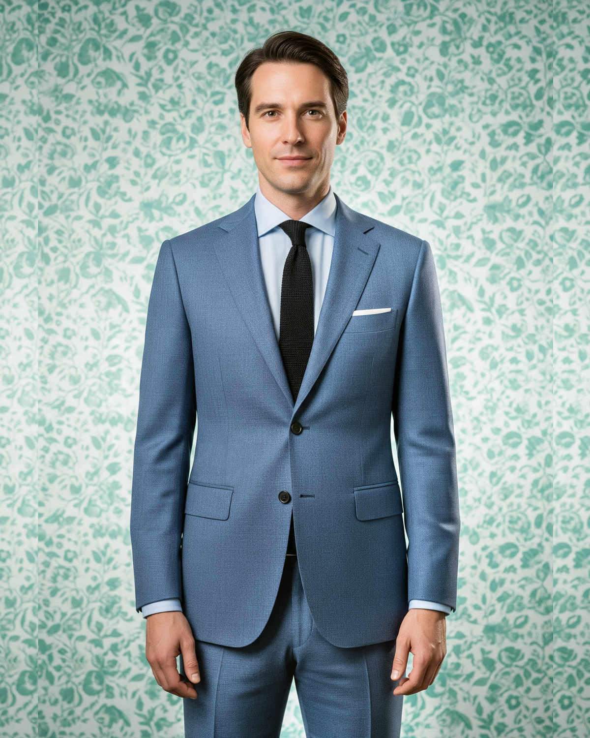 Dugdale Blueish Grey Wool Flannel Suit - 1