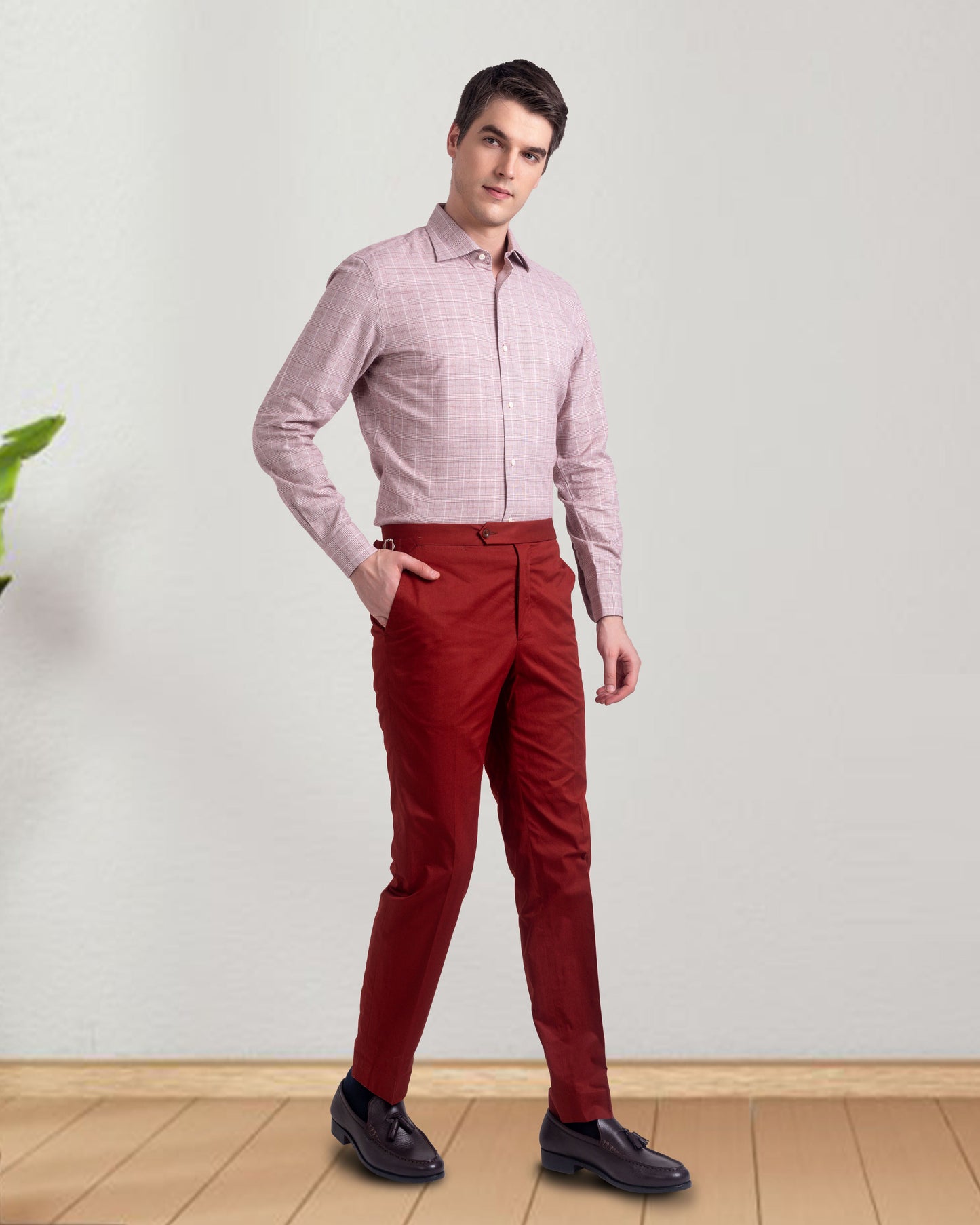 Rust Twill Dress Pant