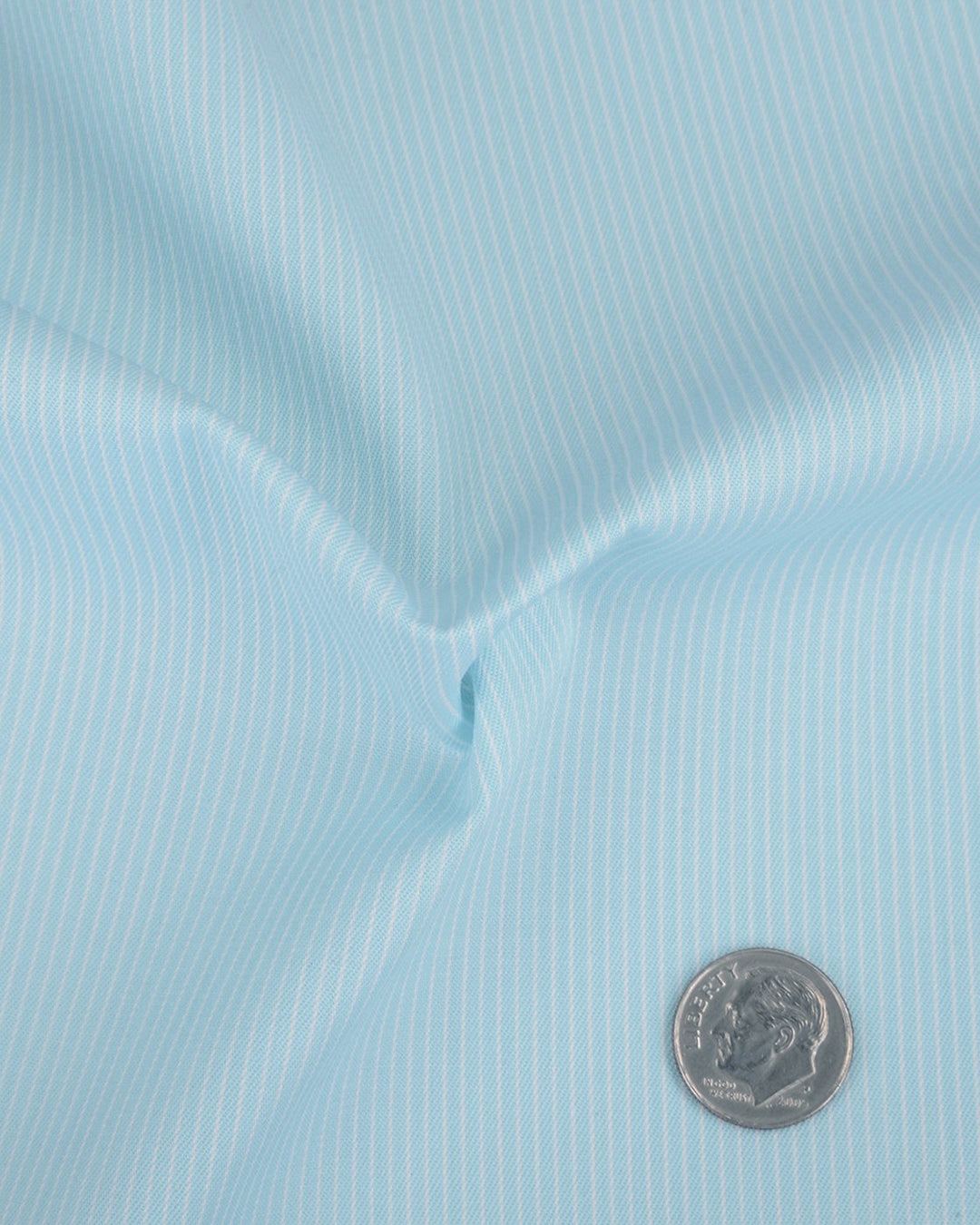 Aqua Blue Pencil Stripes Shirt
