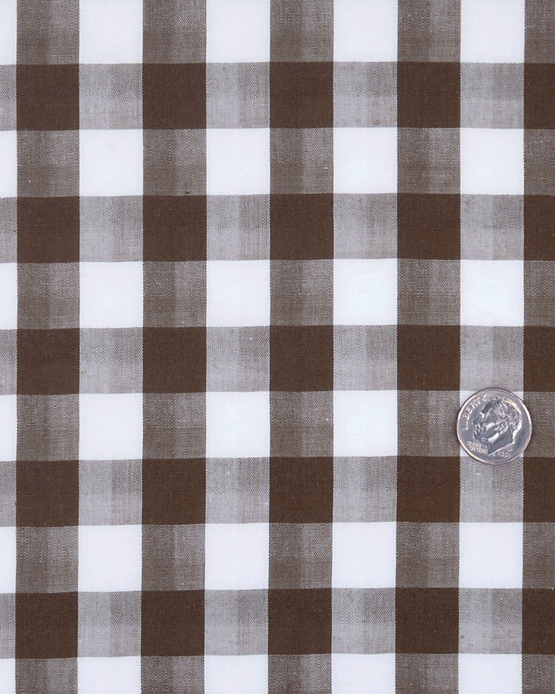 Brown White Macro Gingham Checks