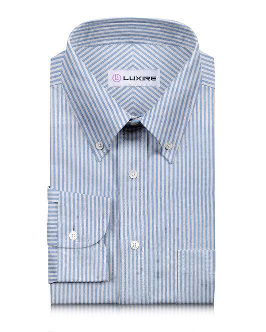 Sky Blue Candy Stripes Oxford
