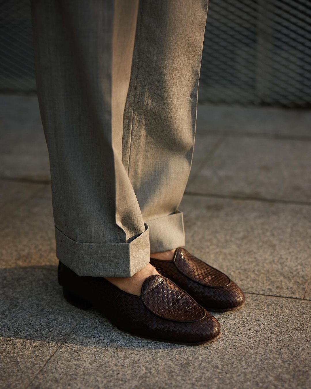 Vitale Barberis Canonico Light Grey Tropical Worsted Pant - 10