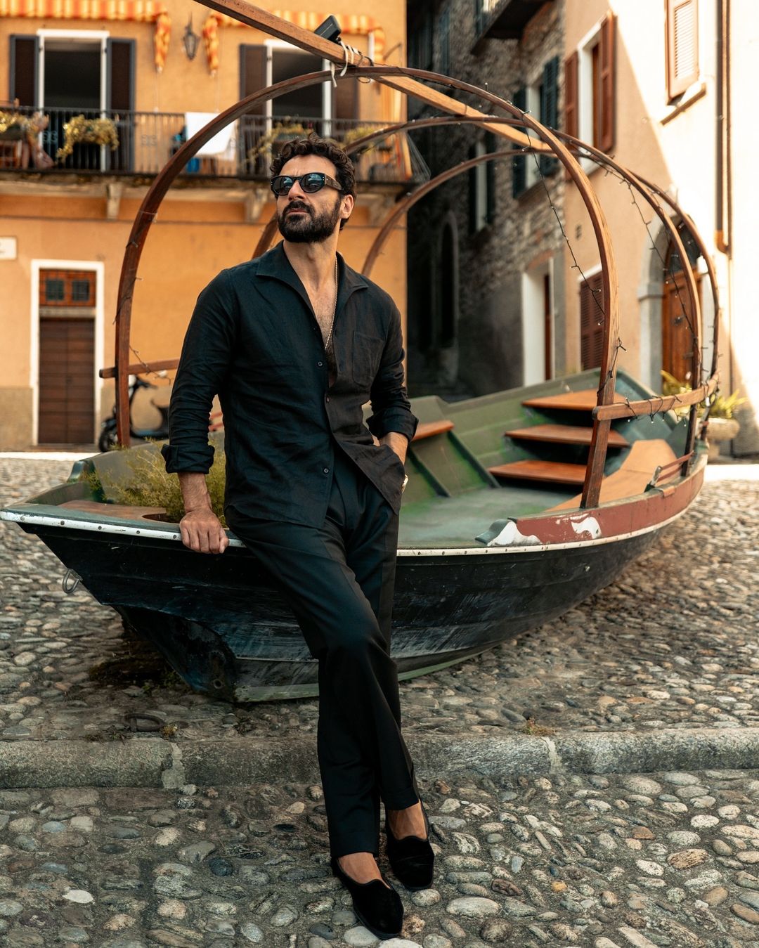 Custom Men's Classic Black Linen Shirt — Luxire Custom Clothing