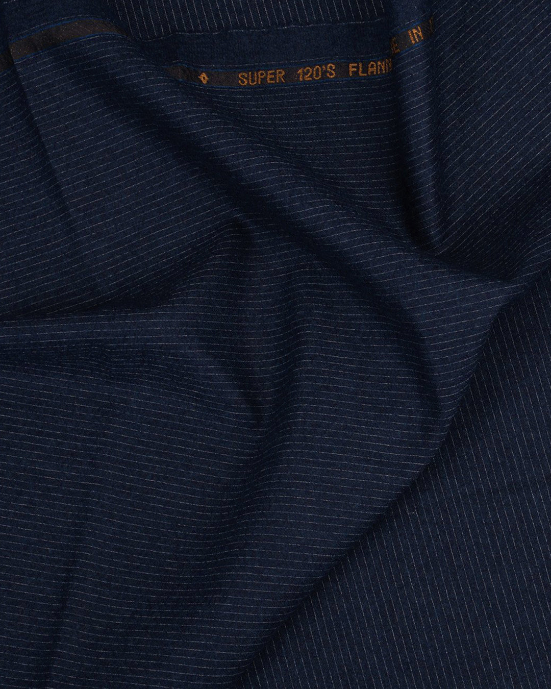Vitale Barberis Canonico- 120s White Pin Stripes On Navy Flannel - 3