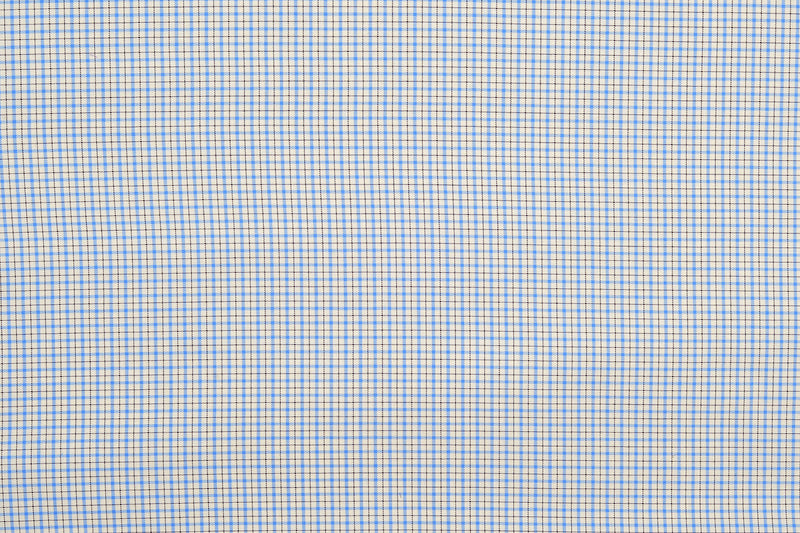 Blue Black on Cream Tattersall Twill