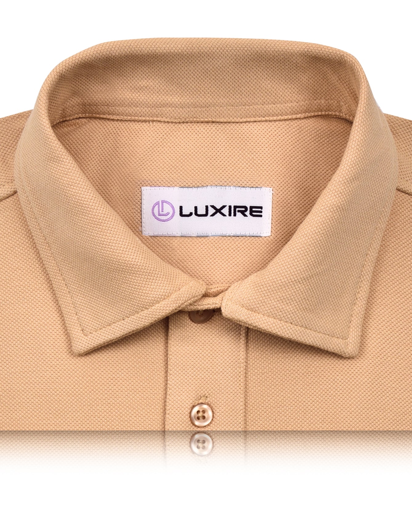 EZS Aria Beige Long Sleeve Polo