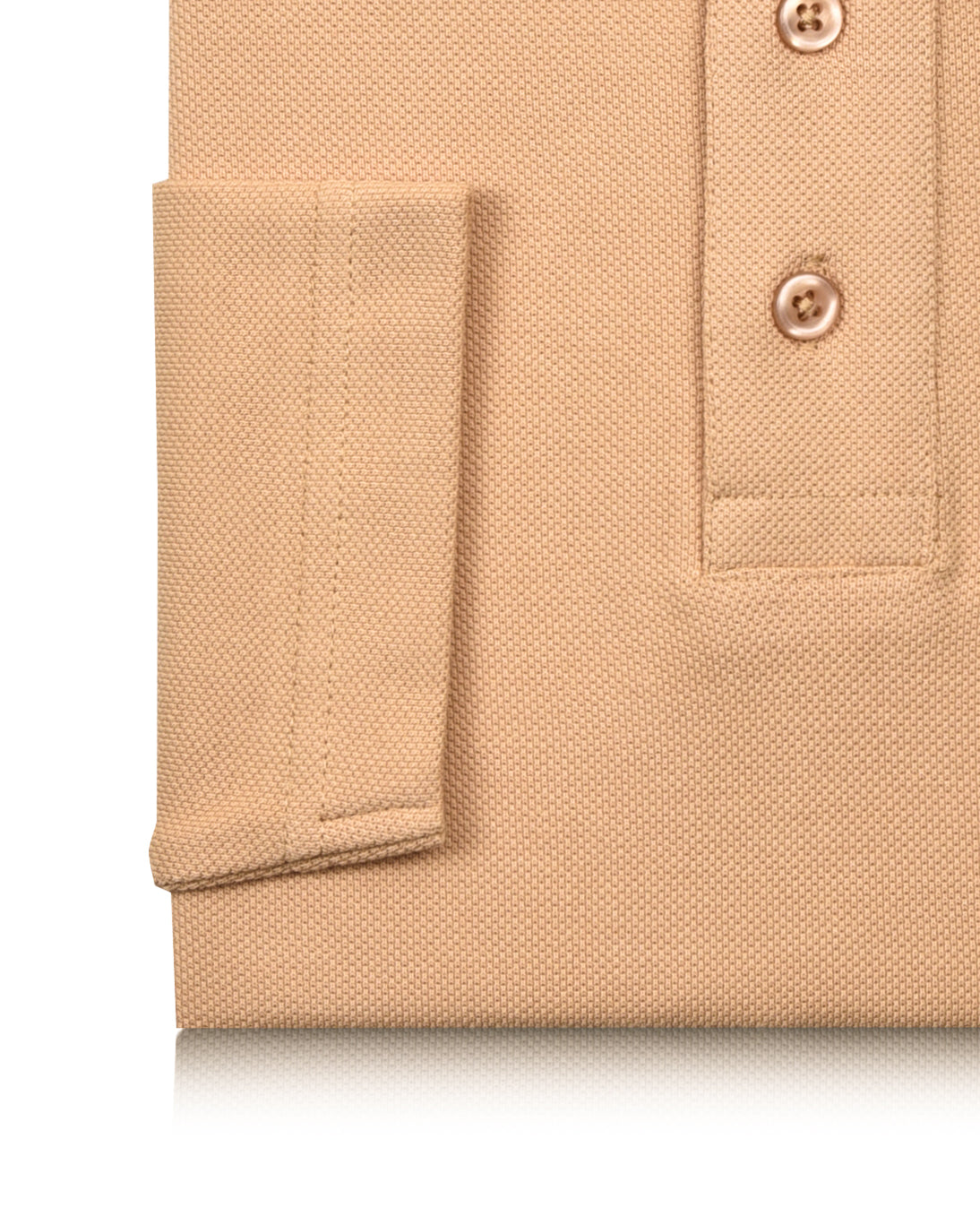 EZS Aria Beige Long Sleeve Polo