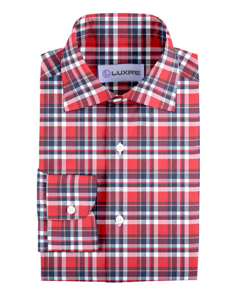 Bright Red Blue Madras Checks