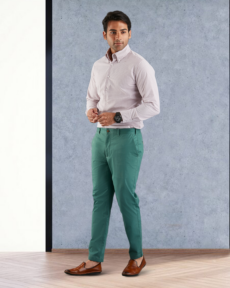 Genoa Fern Green Custom Chino Pants for Men Luxire Custom Clothing Genoa Fern Green Custom Chino Pants for Men Luxire Custom Clothing