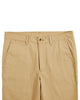 Front view of custom Genoa Chino pants for men by Luxire in golden corn