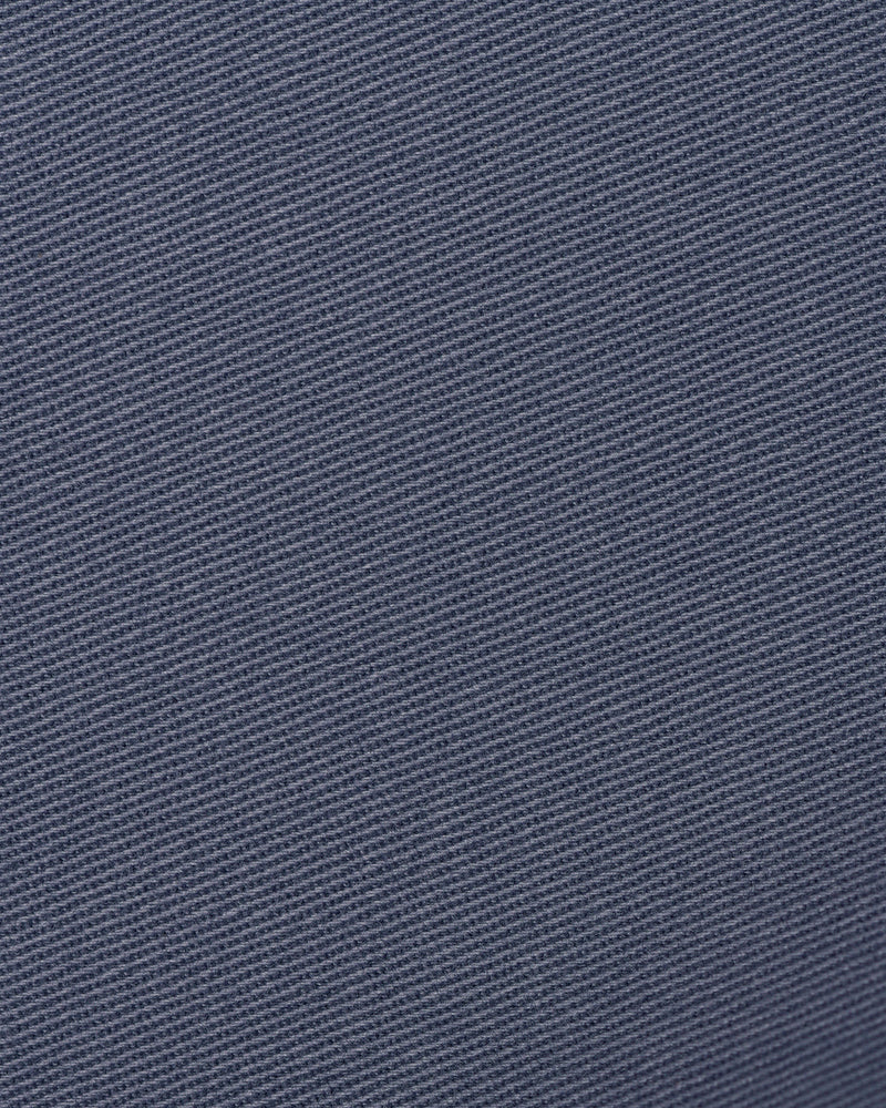 Close up view of custom Genoa Chino pants for men by Luxire in grey