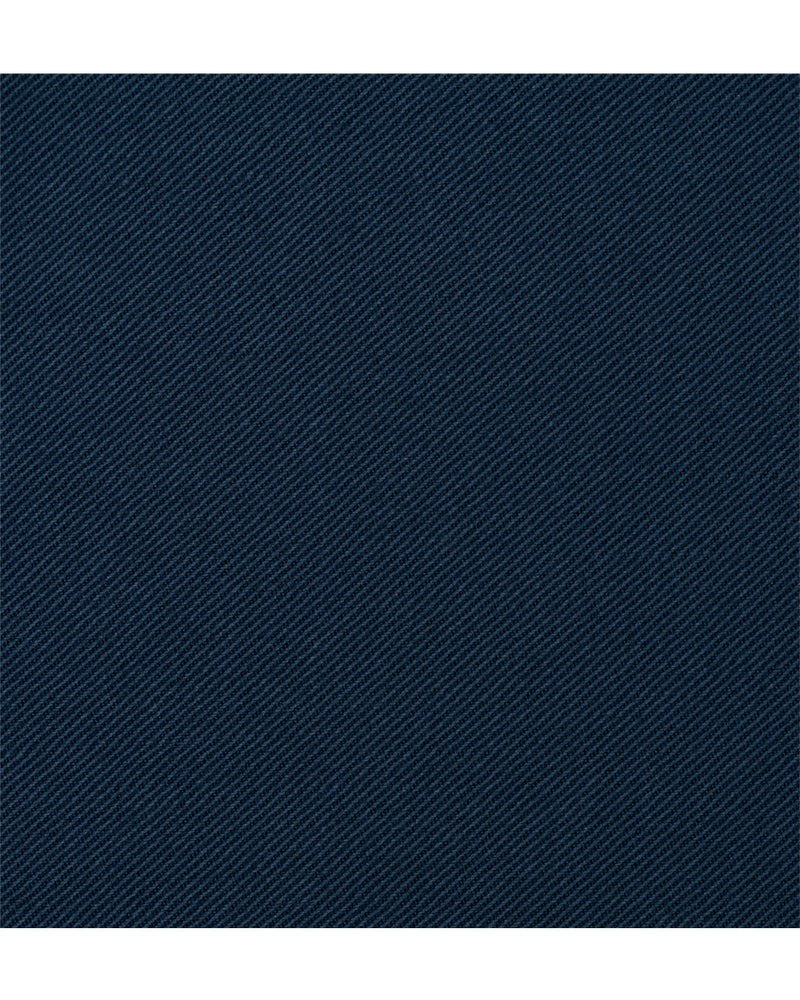 Closeup view of custom Genoa Chino pants for men by Luxire in ink blue