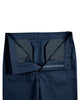 Front open view of custom Genoa Chino pants for men by Luxire in ink blue