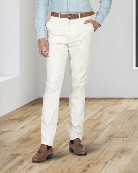Genoa Ivory Cream Chino