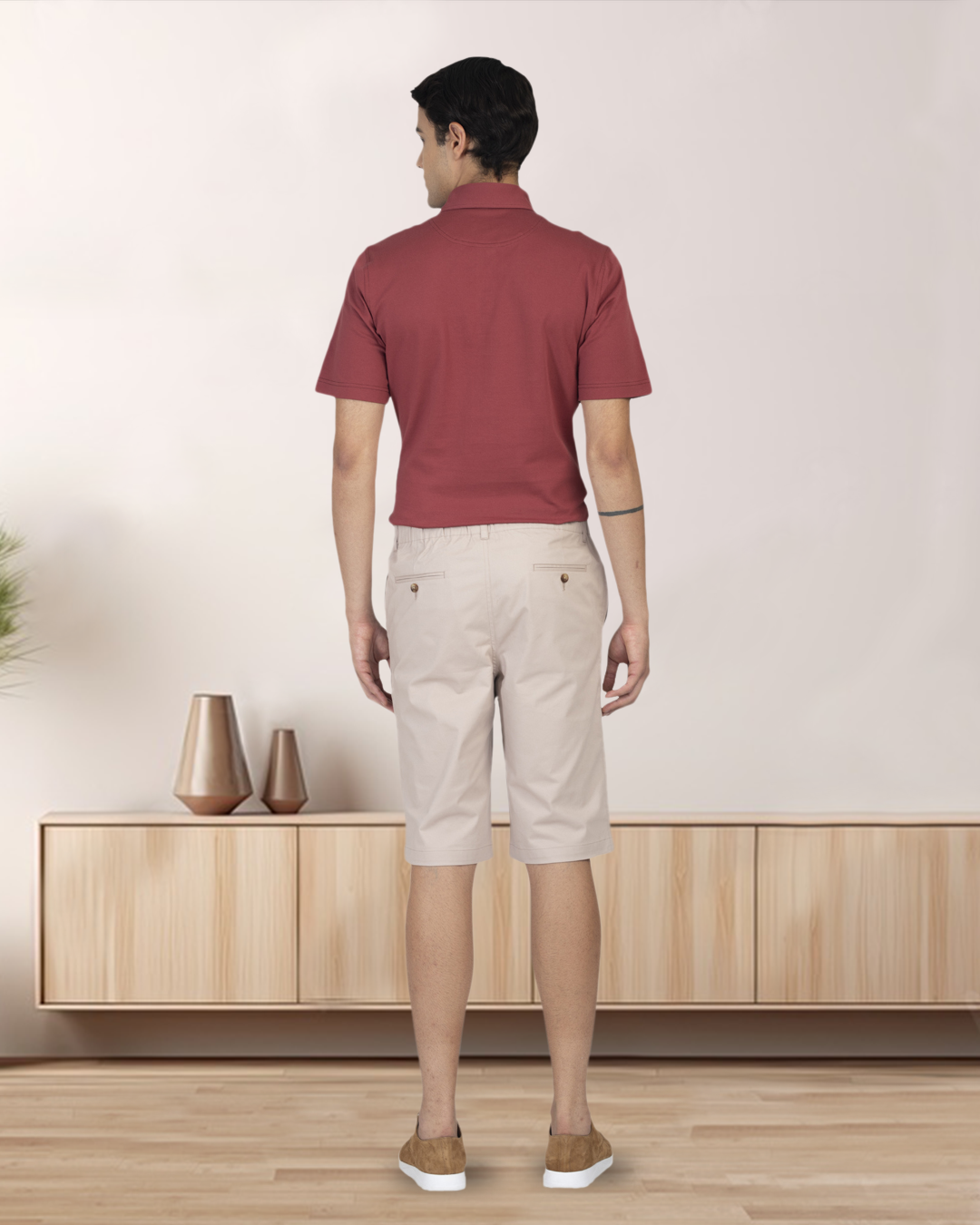 Genoa Pastel Pink Shorts - 5