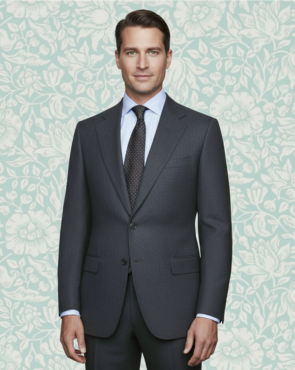 Dugdale Dark Grey Wool Flannel Suit