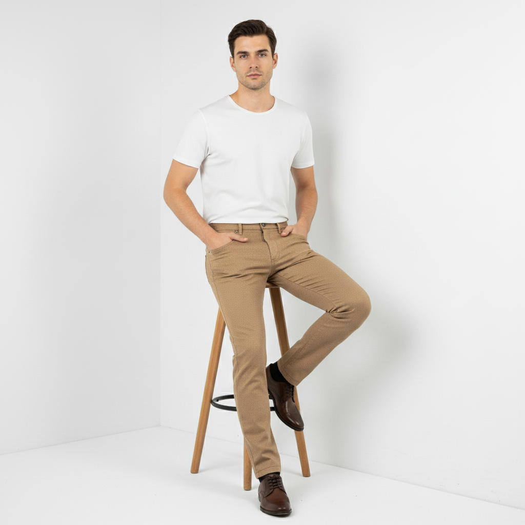 Camel Wool Jeans