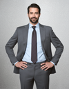 Washable Wool Suit: Mid Grey