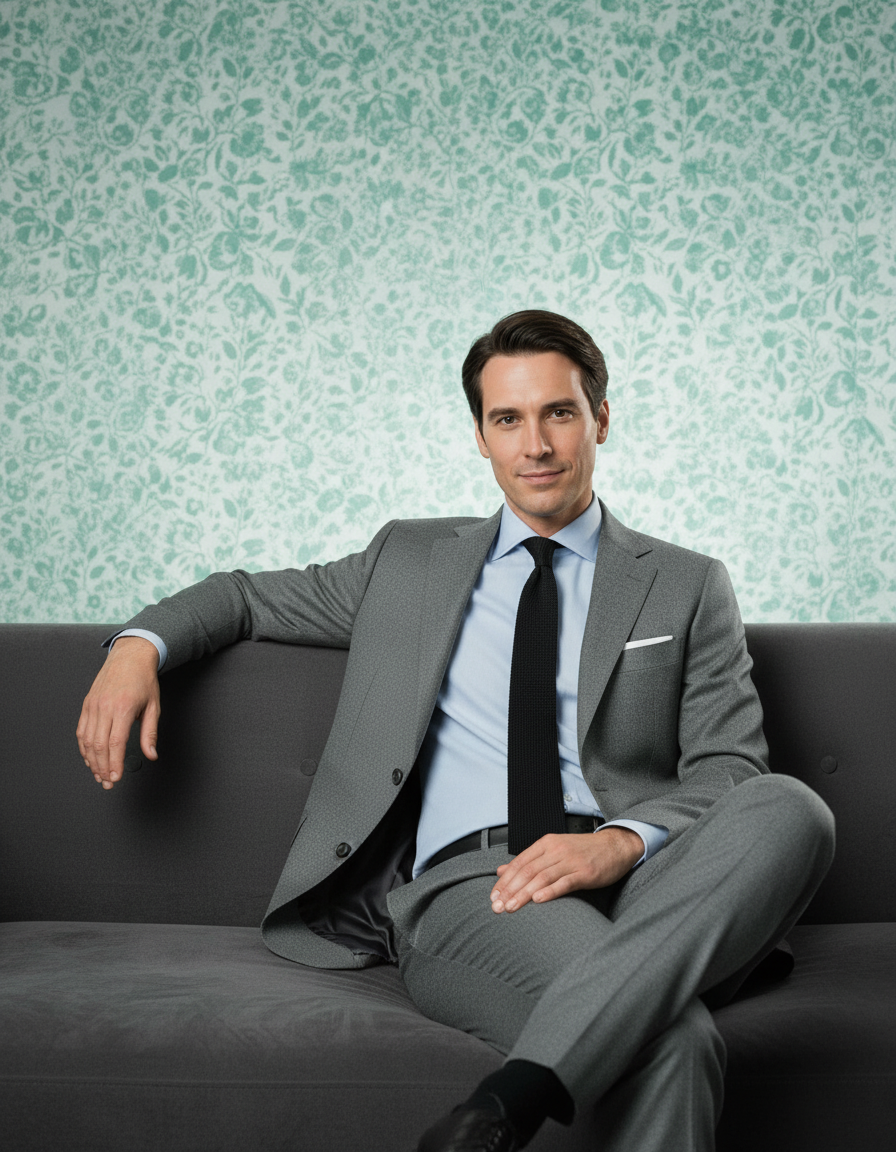 Dugdale Ash Grey Wool Flannel Dress Suit