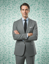 Dugdale Ash Grey Wool Flannel Dress Suit