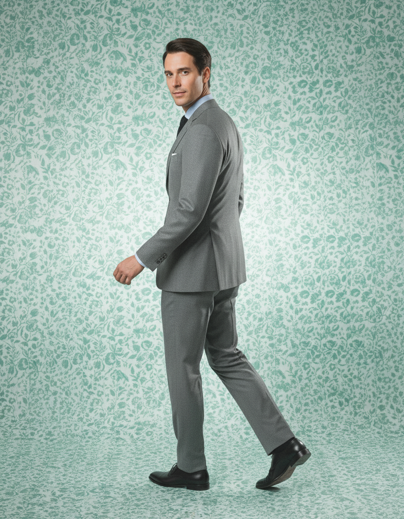 Dugdale Ash Grey Wool Flannel Dress Suit