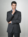 Washable Wool Suit: Dark Grey