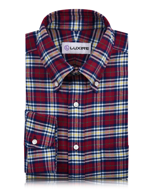 Majenta Blue Tartan Flannel