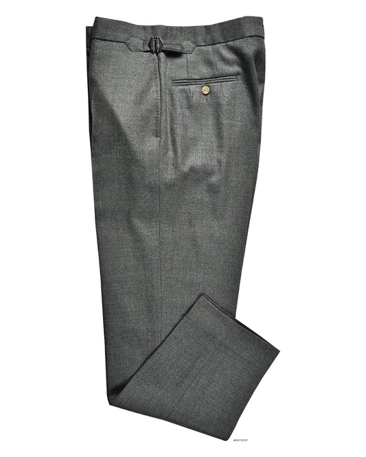 Dugdale Ash Grey Wool Flannel Dress Pant