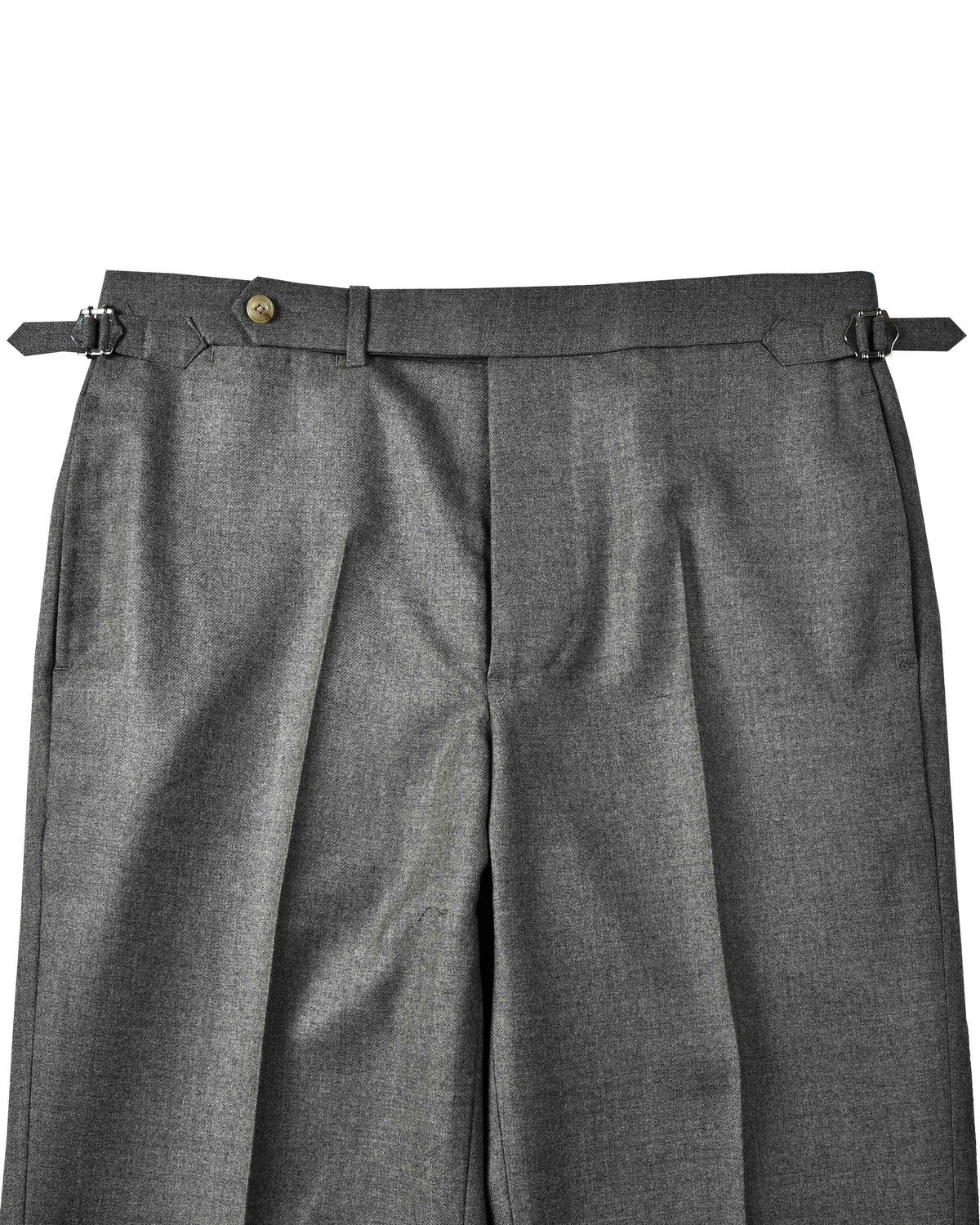 Dugdale Ash Grey Wool Flannel Dress Pant - 3