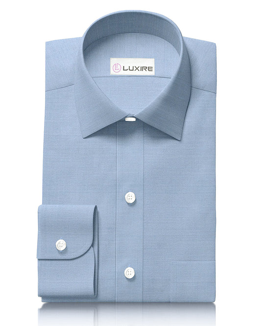 EThomas Light Blue Wool Shirt