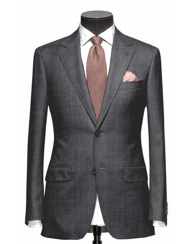 EThomas Wool Cashmere: Dark Grey Wool Jacket